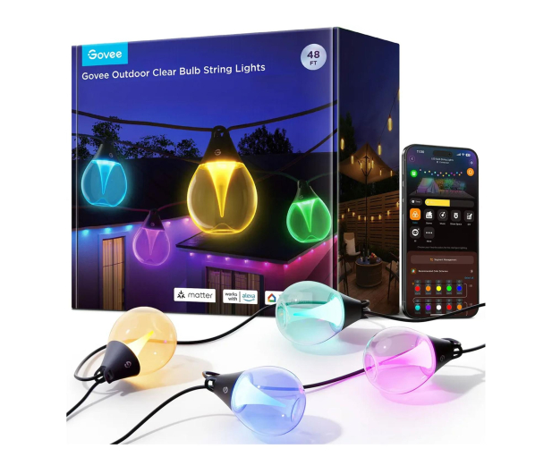 Govee Govee H7025 RGBICW Outdoor String Lights Oświetlenie LED Zew - 1366300 - zdjęcie